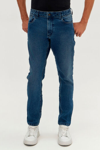 Calça Jeans Skinny Média Estonada Hangar