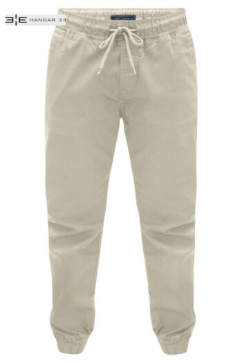 Calça Jogger De Sarja Masculina Com Elastano E Bolsos