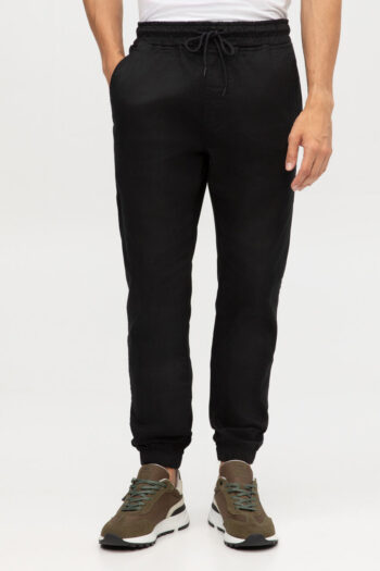 Calça Jogger De Sarja Masculina Com Elastano