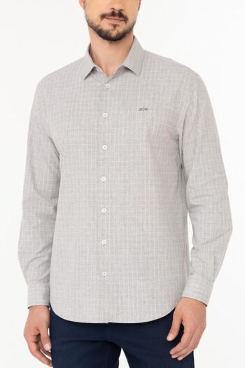 Camisa Comfort de Mangas Longas Mesclada